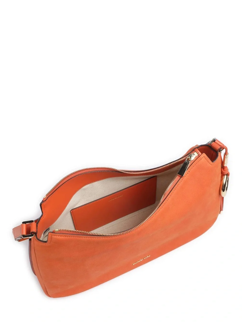 Michael Kors Nolita Mimosa Orange Medium Hobo Leather Bag